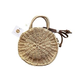 Woven Straw Crossbody Bag